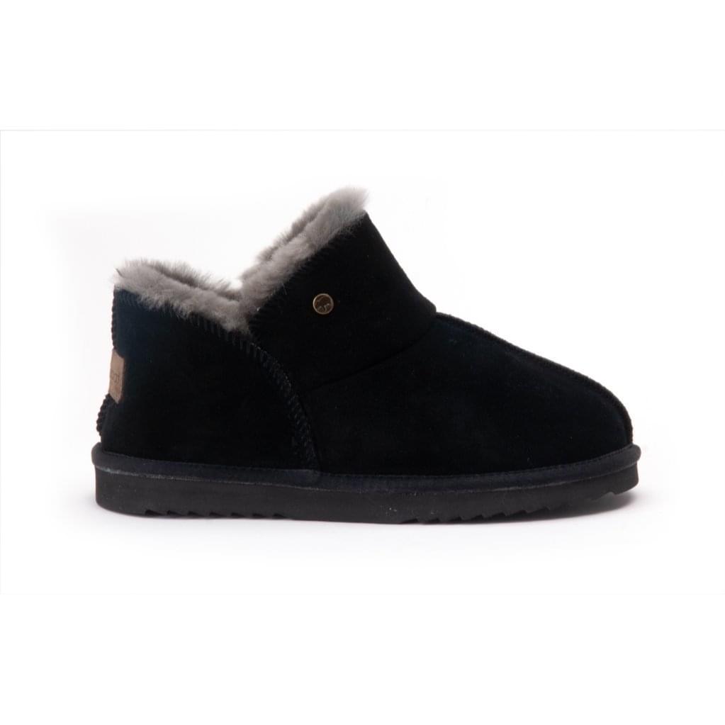 Warmbat Willow Suede Pantoffels Dames Zwart
