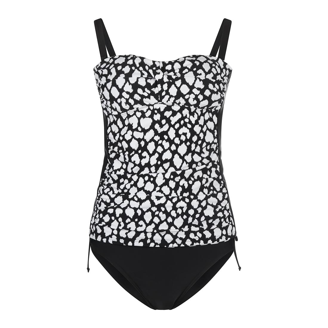 Mila Drops Tankini Dames Zwart