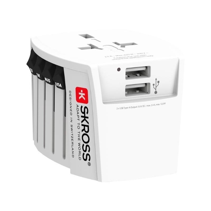 Skross Wereld Adapter MUV USB Reisstekker