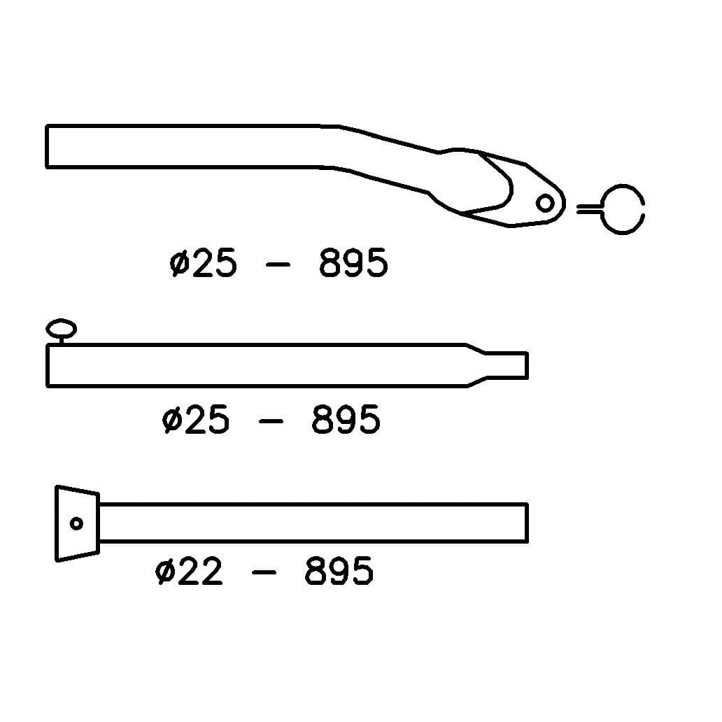 Campking Aandrukstang 25/22 mm Aluminium