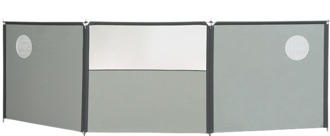 Isabella Flex Grey 3-delig Windscherm - Grijs