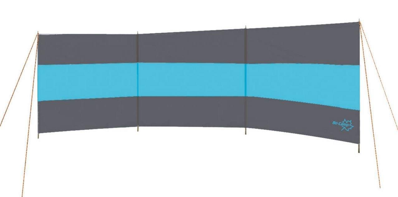 Bo-Camp Windscherm 3-vaks grijs-blauw