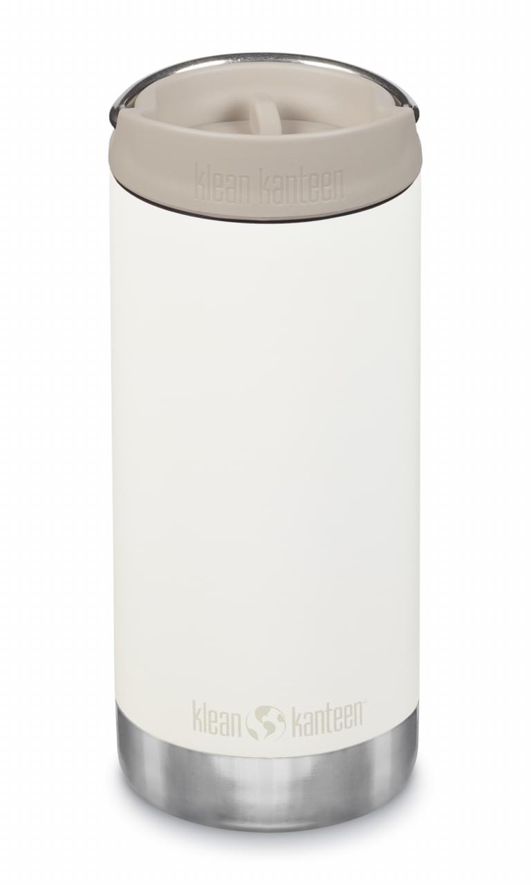 Klean Kanteen TKWide Isolatiefles 355 ml met koffiedop Wit