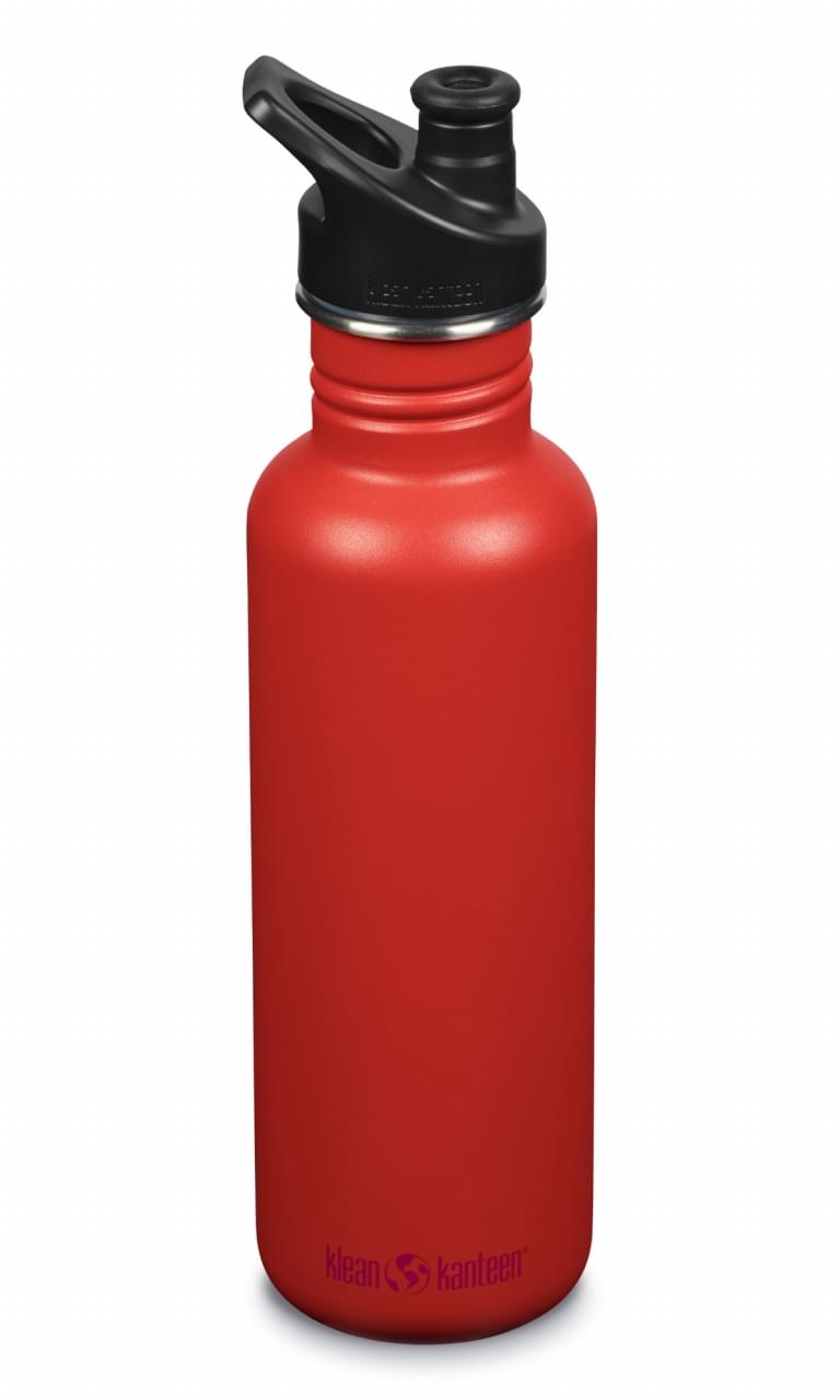 Klean Kanteen Classic Drinkfles met sportdop 800 ml Rood