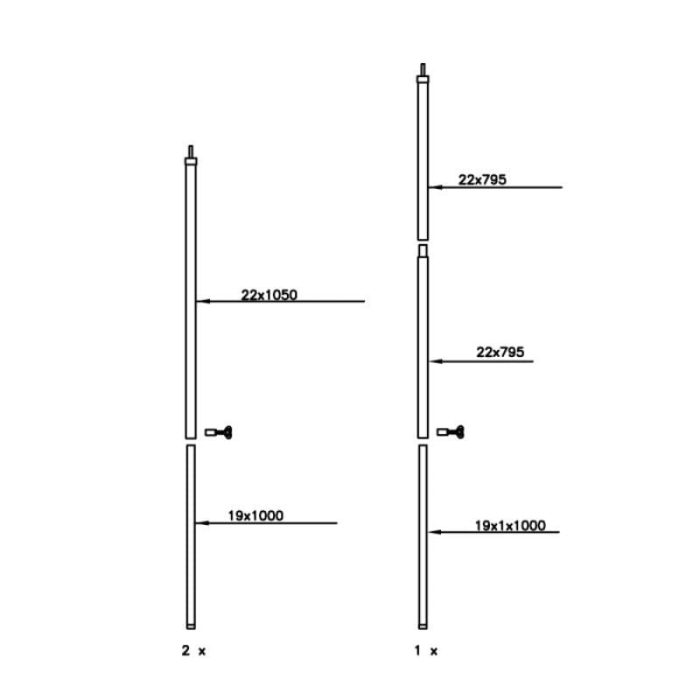 Campking Luifelstokkenset Sunsation Aluminium