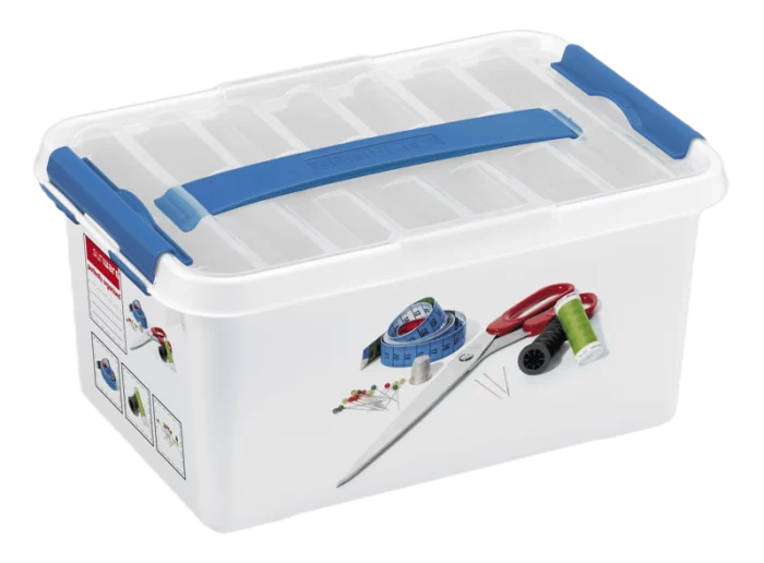 Sunware Q-line naaidoos met inzet 6L wit blauw