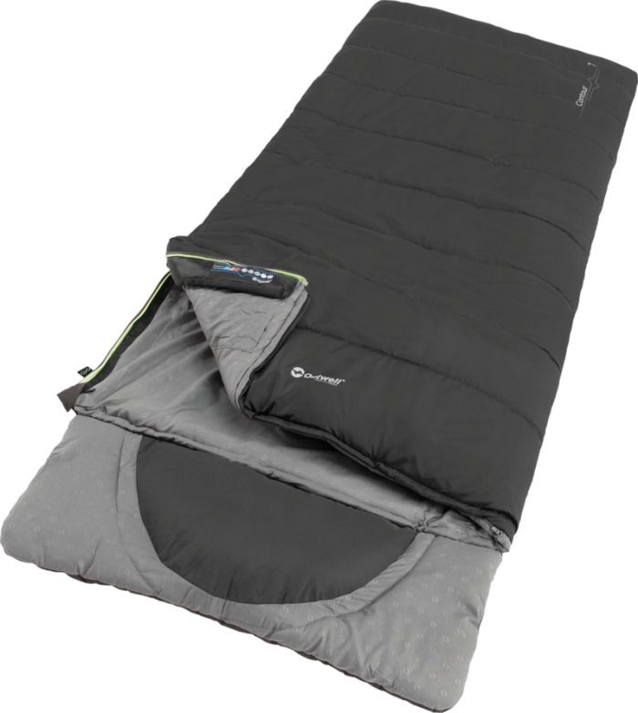Outwell Contour Midnight Black Slaapzak (Rits Rechts)