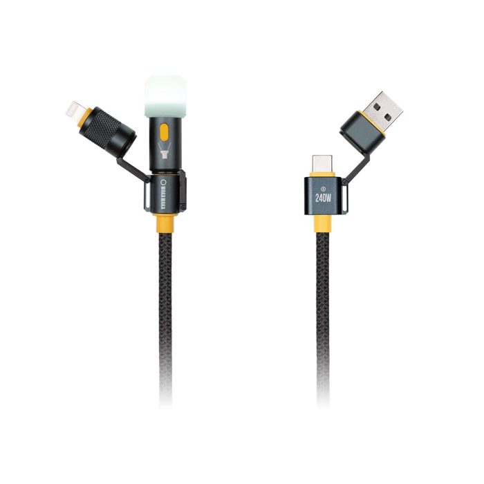 WakaWaka - Connect Pro 5-in-1 USB-C Snellaadkabel met Zaklampfunctie