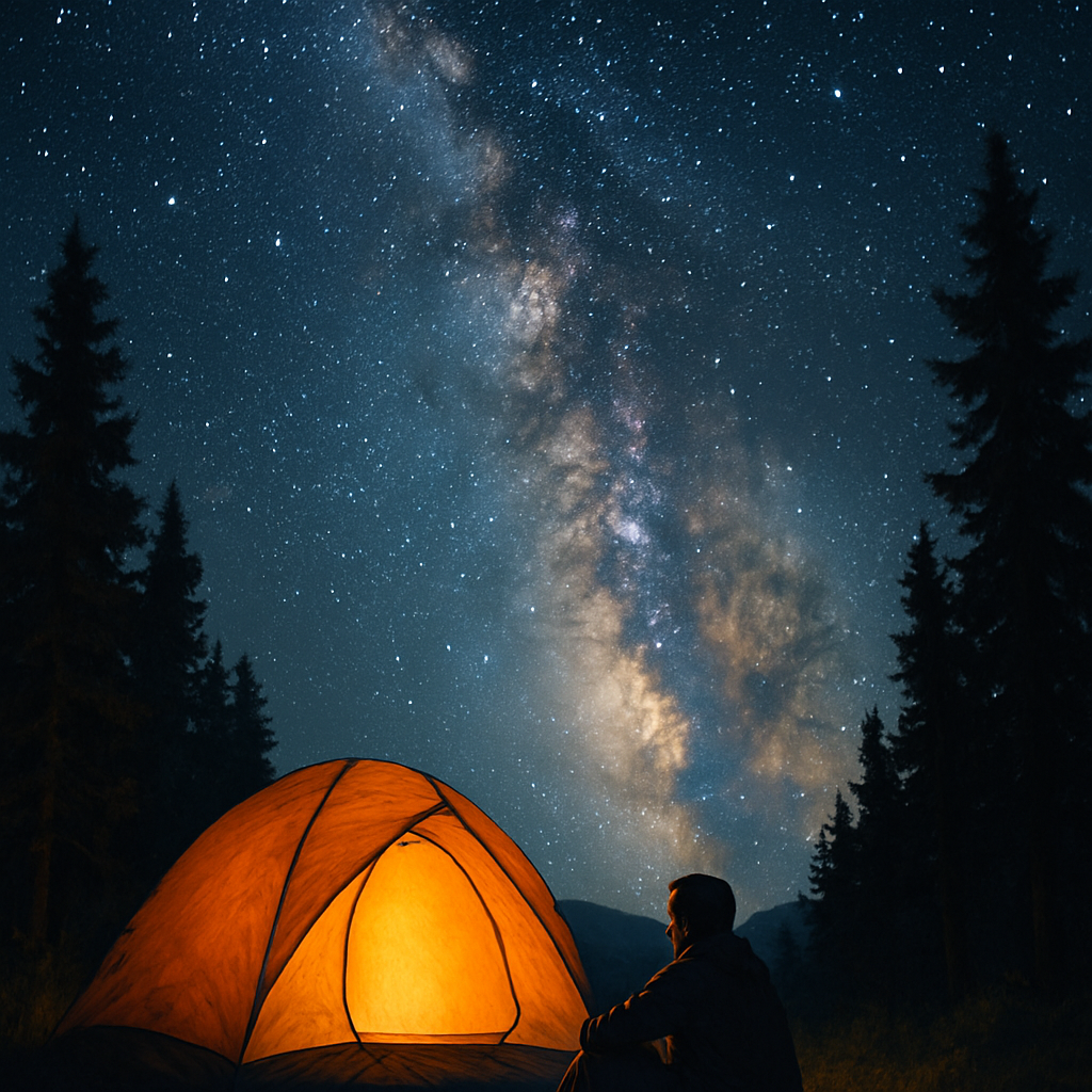 Sterren kijken tijdens het kamperen