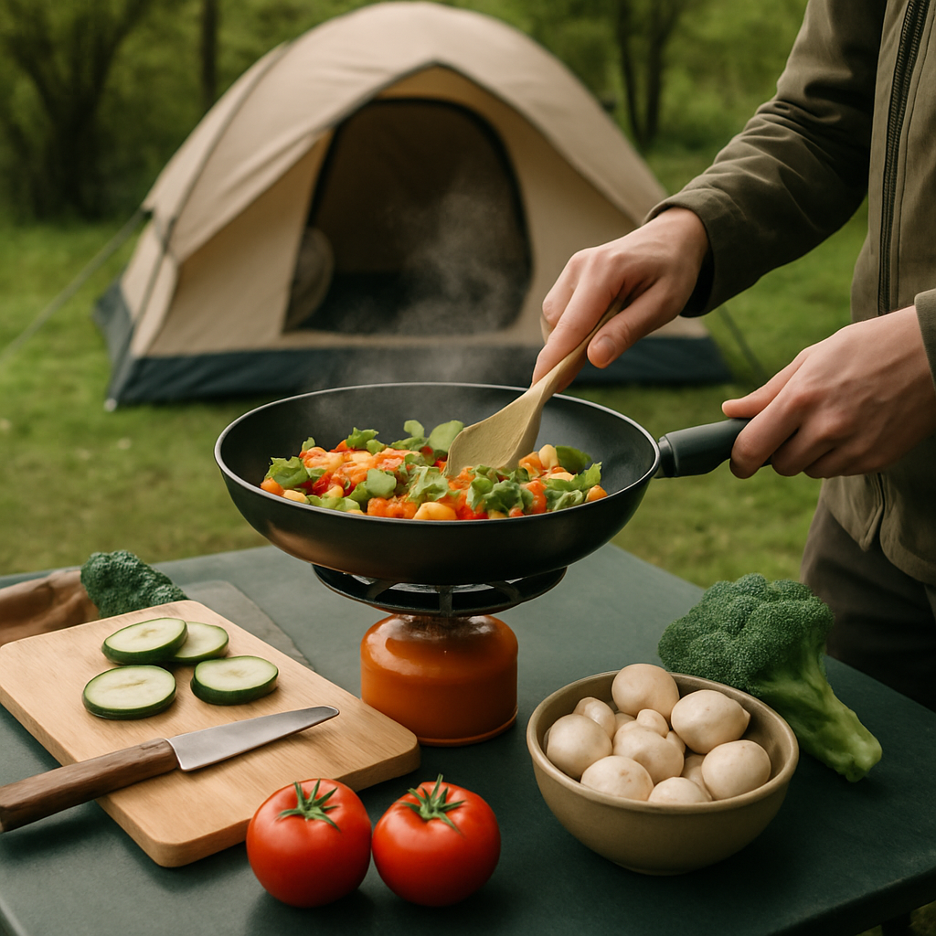 Vegetarisch koken op de camping