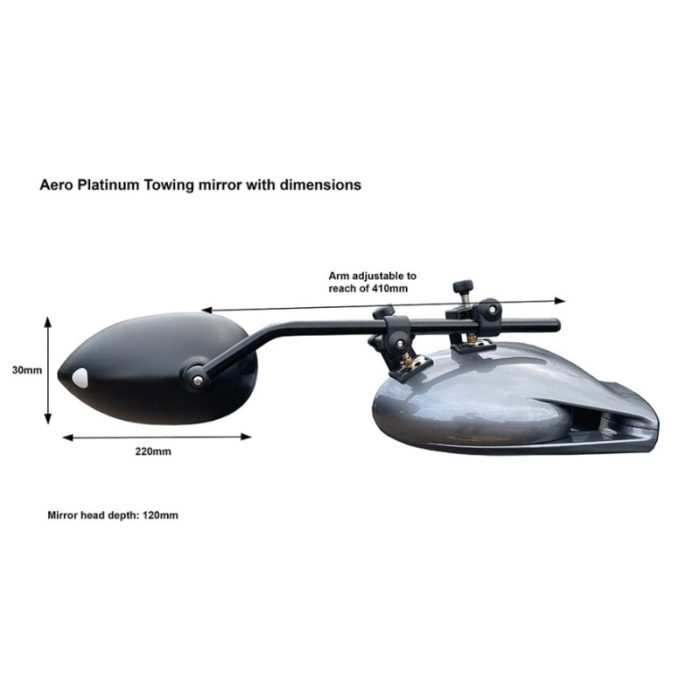 Milenco - Aero Platinum Caravanspiegel Set