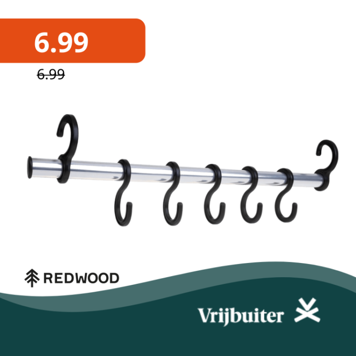 Redwood Compacte Kapstok met 7 Haken